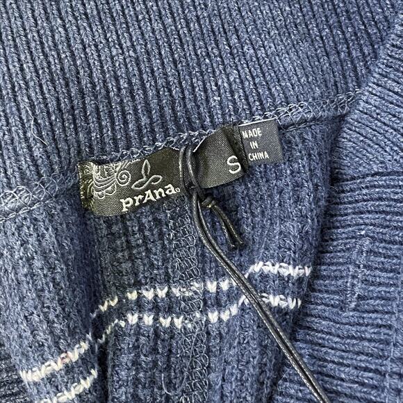 prAna Womens Milani Henley Dress Small Nautical Stripe Blue NWT - Picture 7 of 9